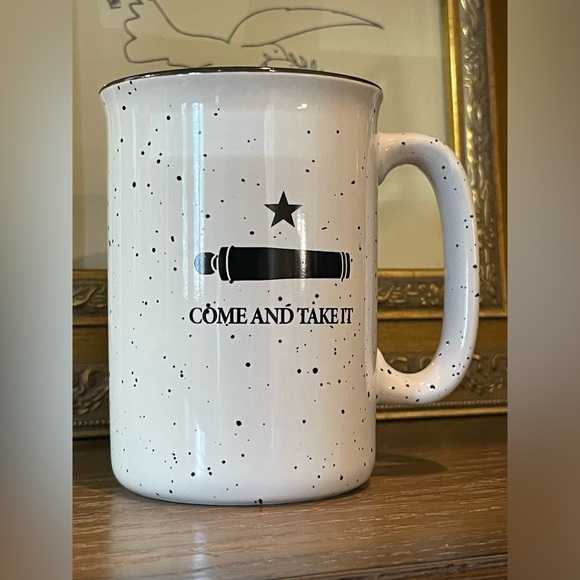 “Come and take it” speckled Mug 16oz Approximately 4 1/2" tall, 3 1/4" in diam. - Picture 4 of 8
